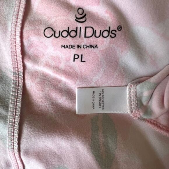 CUDDL DUDS PINK FLORAL KNIT MAXI DRESS PETITE SIZE LARGE with POCKETS - Picture 11 of 11